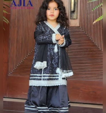 Black fancy net garara (2)