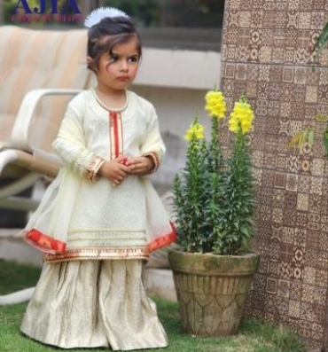 offwhite fancy net garara dress (1)