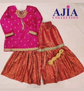 pink-shirt-with-maroon-garara
