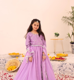 Lavendar Booti Choli Lehanga (2)