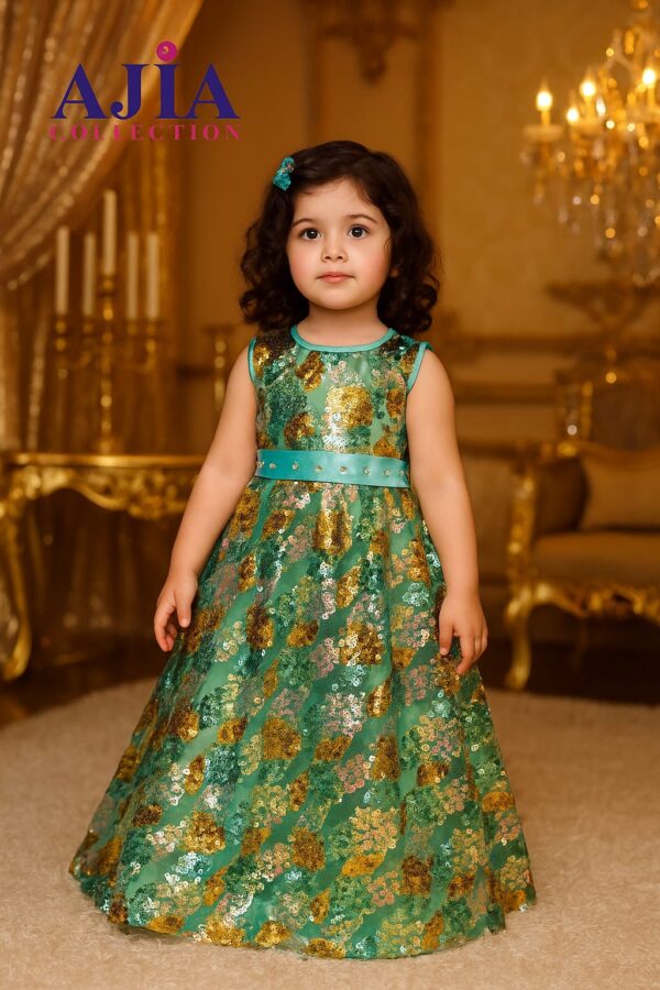 Maxi Dress-Sequence Net for Girls - Image 10