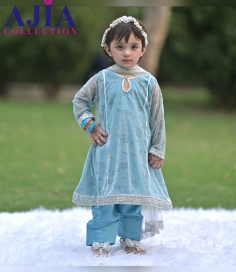 Royal Blue Grace Moonlight Silk Set-3 Piece