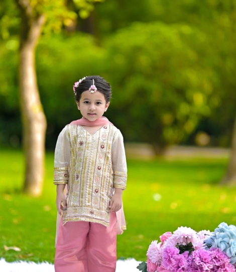 Golden Blush Fancy Masoori & Silk Suit-3 Piece