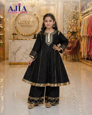 Black Bareeze Cotton Lawn Outfit for Kids & Adults