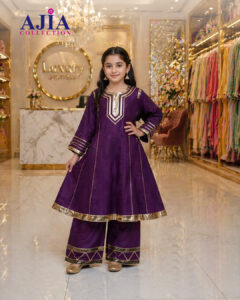 Purple Bareeze Cotton Lawn Outfit for Kids & Adults